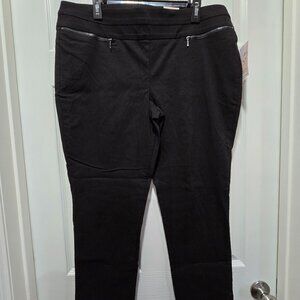 NWT Candies Pants Womens XXL Audrey Fit Pull On No Gap Flattens Tummy Black